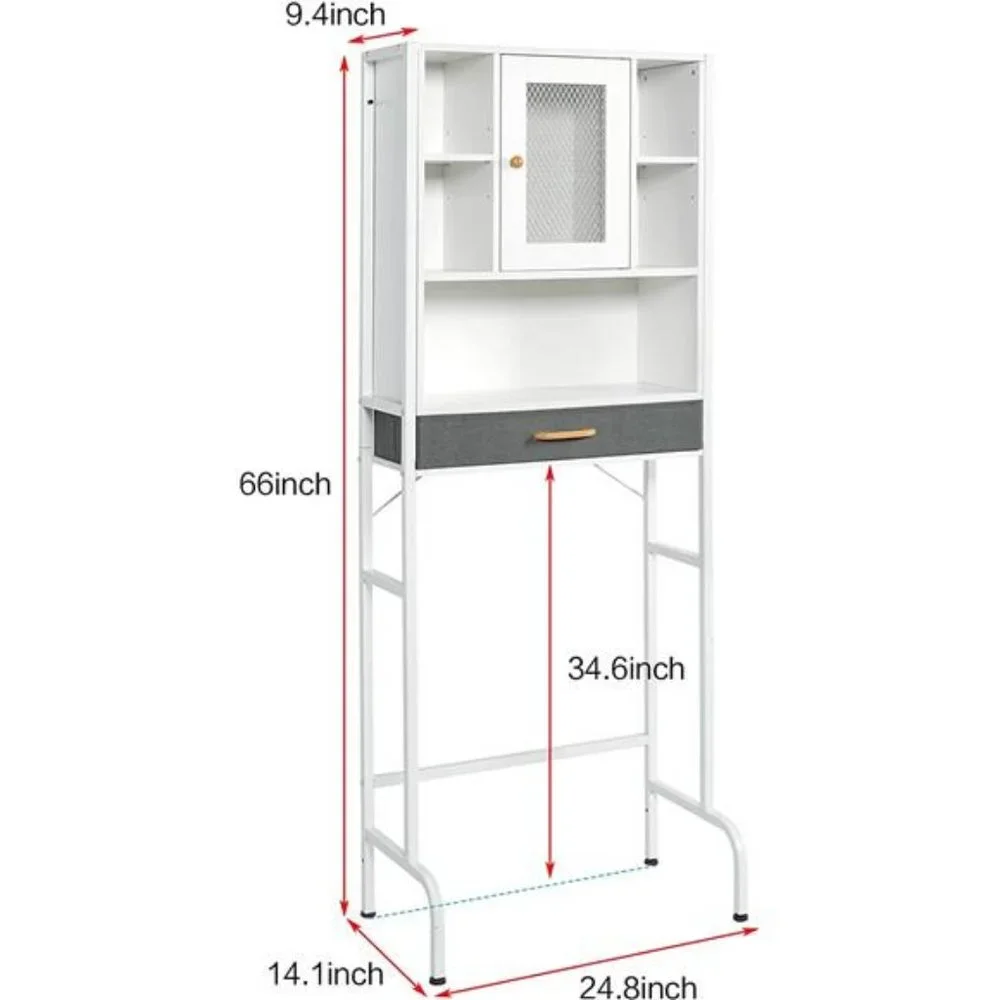 Over The Toilet Storage Cabinet with Drawer, White